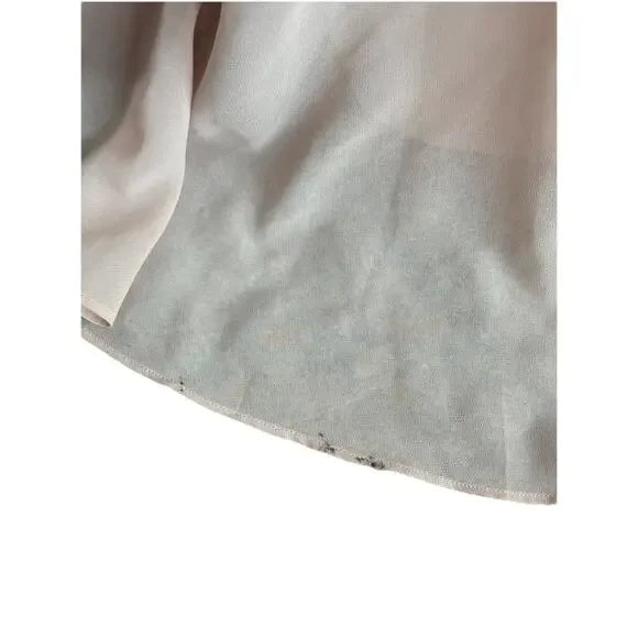 Lulus Blush Pink Maxi Dress Women’s Medium Ruffle V-Neck High Low Chiffon - Picture 9 of 11